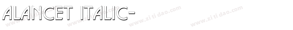 aLancet Italic字体转换